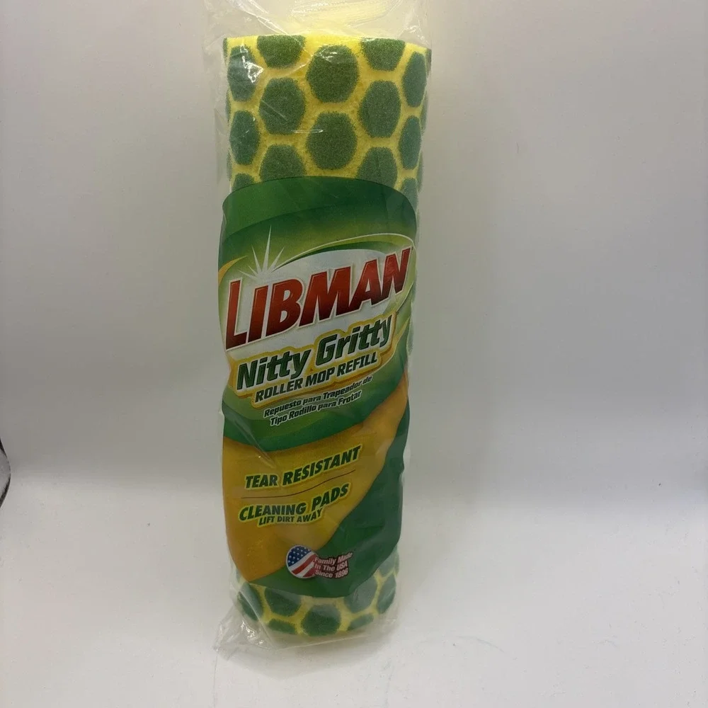 Libman Nitty‎ Gritty Roller Mop Refill Head Sealed #02011 Yellow Green